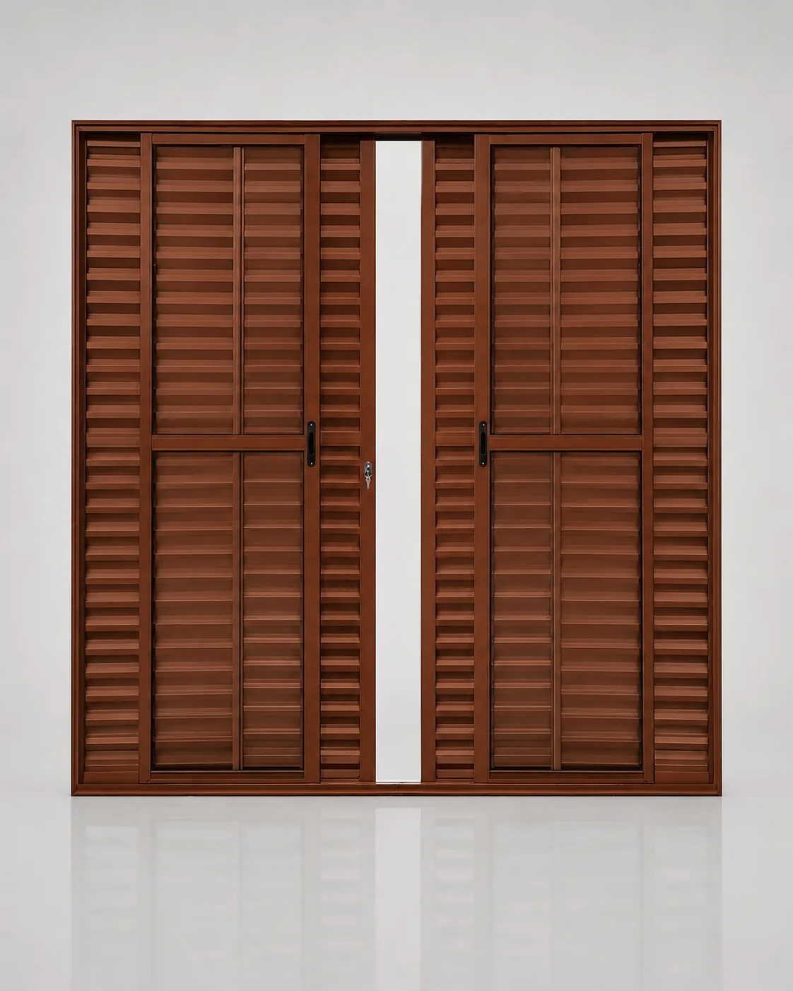 Porta Balcao de Correr 6 Folhas - Marrom